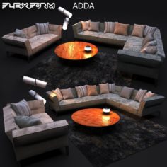 Sofa in modern style FLEXFORM ADDA 3D Model