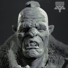 Orc Bust Highpoly 3D Model