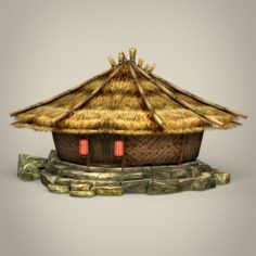 Game Ready Fantasy Hut 3D Model