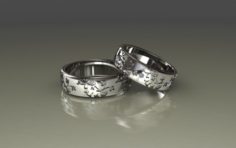 Wedding rings 3D 0219 3D Model