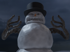Bad Scary Snowman 3D Model