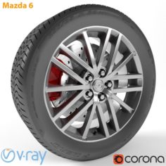 Mazda 6 Wheel 3D Model
