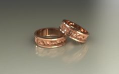 Wedding rings 3D 0218 3D Model
