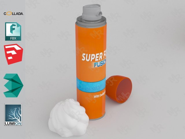 Pack of Shaving Bottles 3D Model