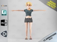 Female Toon Motion Pack 3D Model