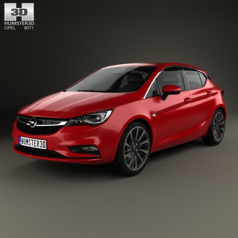 Opel Astra K 2016 3D Model