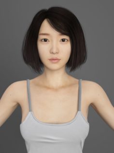 Casual young woman 3D Model