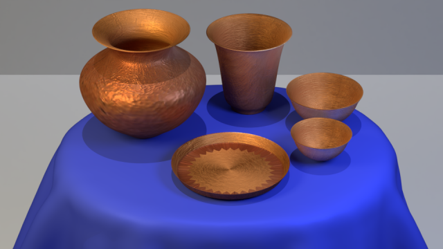 Copper Household set 3D Model