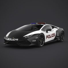 Lamborghini Huracan Police 3D Model