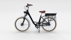 Electric City Bicycle Black 3D Model
