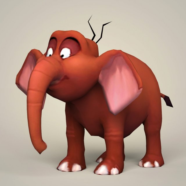 Game Ready Fantasy Elephant 3D Model