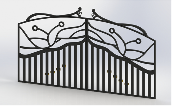 Forged fence 3D Model