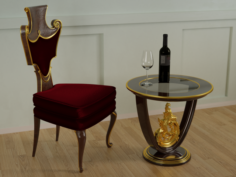 Chair and table 3D Model