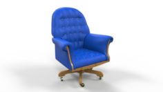 Simple curvy Manager armchair 3D Model