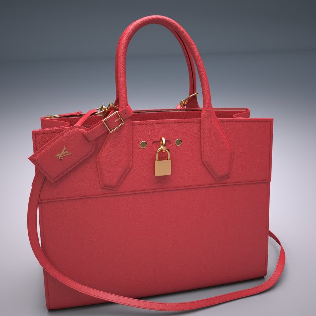 3D model Louis Vuitton City Steamer Bag Monogram VR / AR / low-poly