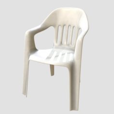Low Poly PBR Garden Chair 3D Model