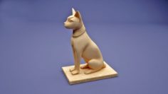 Ancient egyptian cat statue 3D Model