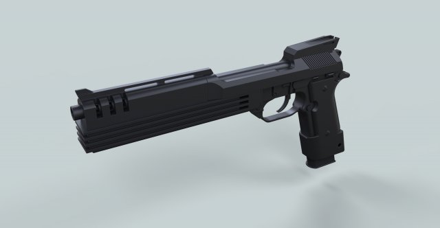Auto-9 gun from RoboCop 3D Model