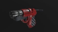 Emergency flare gun and case 3D Model