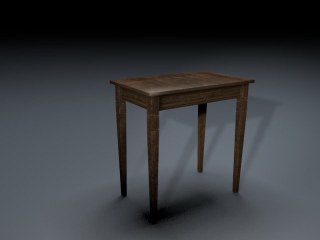 Old Table Free 3D Model