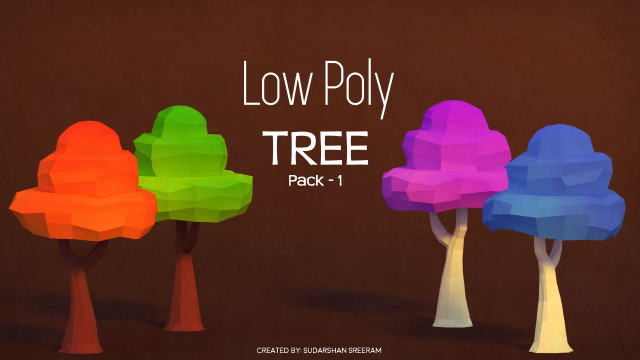 Low Poly Tree – Pack 1 3D Model