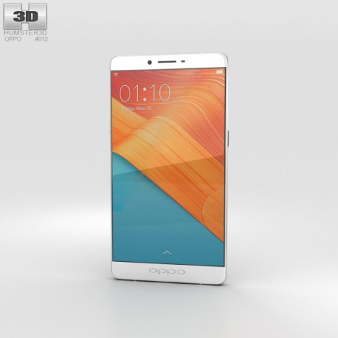 Oppo R7 Plus Silver 3D Model