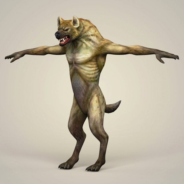 Game Ready Fantasy WereWolf 3D Model