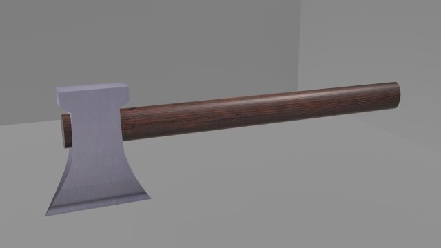 An axe in 3d obj fbx max 3D Model