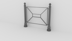 Street Fence Free 3D Model