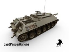 JagdPanzerKanone 90mm 3D Model