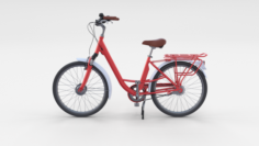 City Bicycle Red 3D Model