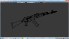 Automat Kalashnikov AKS 3D Model