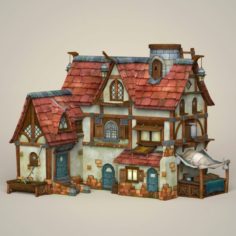 Game Ready Fantasy House 3D Model