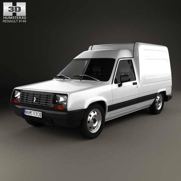 Renault Express with HQ interior 1985 3D Model