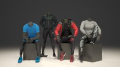 Male mannequin Nike pack 2 3D model 3D Model