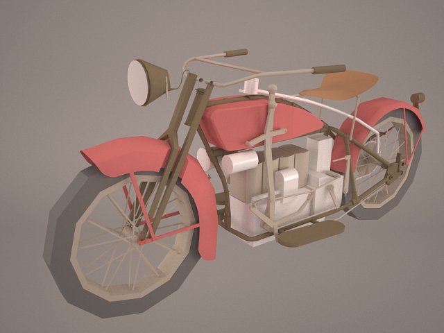 Ace 1924 Motorcycle 3D Model