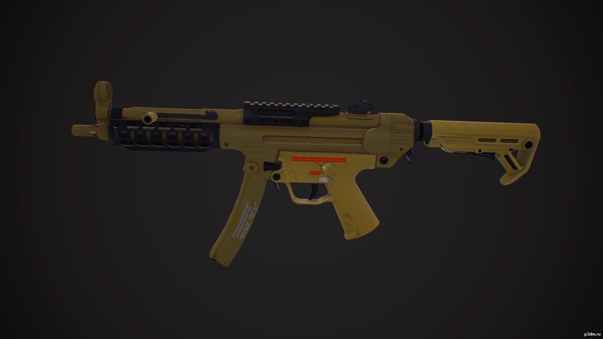 H&K MP5A5 Custom 3D Model