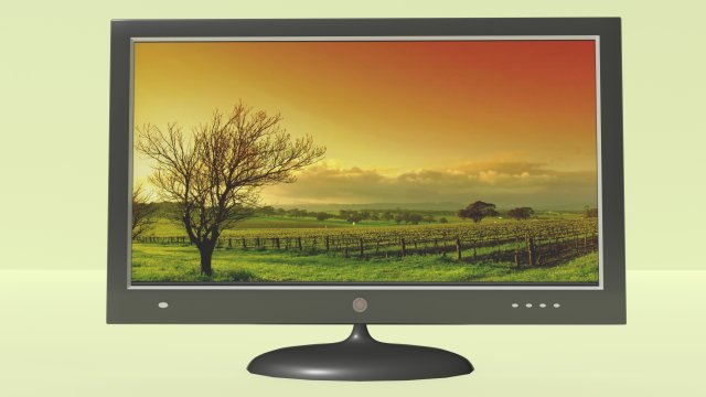 LCD TV SET obj fbx max 3D Model
