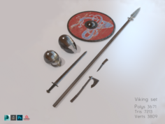 Viking Weapons and Armor 3D Model