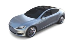 Tesla Model S 2016 Silver 3D Model