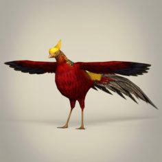 Game Ready Fantasy Bird 3D Model