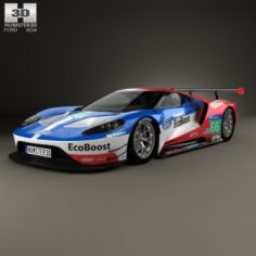 Ford GT Le Mans Race Car 2016 3D Model