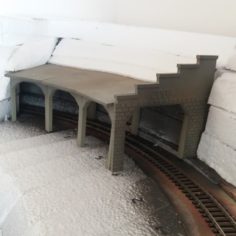 Curved Paravalanche Tunnel 3D Print Model