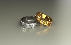Wedding rings 3D 0211 3D Model