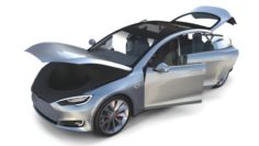 Tesla Model S 2016 Silver with interior 3D Model