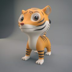 Cartoon Tiger 3D Model