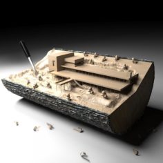 Wood house 3D Model