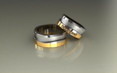 Wedding rings 3D0207 3D Model
