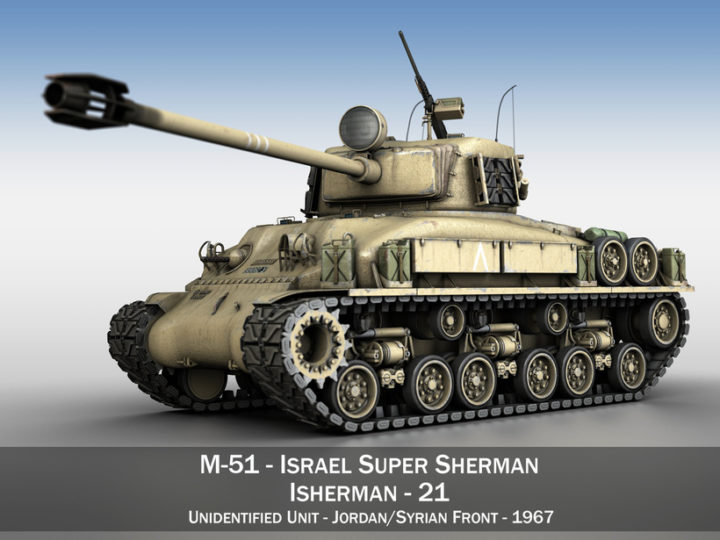 M51 Israel Super Sherman – 21 3D Model