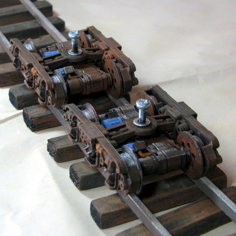 Narrow Gauge Powered Bogie Set 3D Print Model